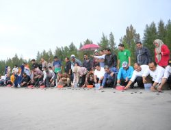 Konsul Jepang Lepas Tukik Penyu di Pantai Panga Aceh Jaya