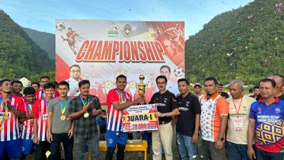 Turnamen Berakhir, Amuga FC Juara Sepakbola di Aceh Besar