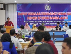 Ketua DPRK Buka RDPU Raqan Pembangunan Kepemudaan