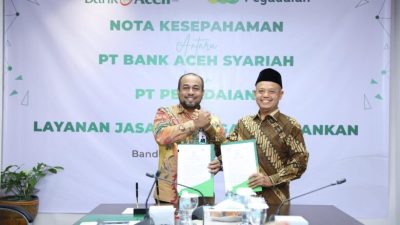 Bank Aceh dan Pegadaian Perkuat Kerja Sama Tingkatkan Layanan Digital