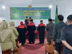 Suharjono Lantik Tiga Hakim Tinggi Baru pada Pengadilan Tinggi Banda Aceh