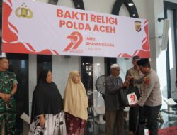 Polda Aceh Gelar Bakti Religi di Masjid Subulussalam PLTD Apung