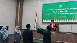 Drs Efendi, SH Resmi Dilantik Sebagai Panitera PT Banda Aceh