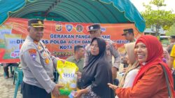 Ditbinmas Polda Aceh Salurkan 1,5 Ton Beras Murah di Lueng Bata