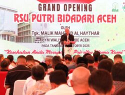 Wali Nanggroe Resmikan RSU Putri Bidadari Aceh, Begini Katanya
