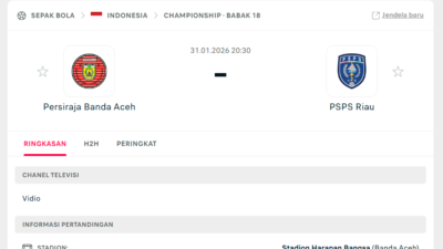 Pekan Terakhir Liga 2, Persiraja Ditantang PSPS Riau