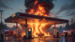 SPBU di Sigli Terbakar, Dispenser Pertalite dan Mobil Pick Up Hangus