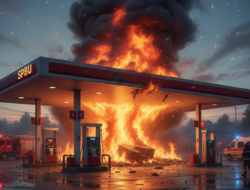 SPBU di Sigli Terbakar, Dispenser Pertalite dan Mobil Pick Up Hangus