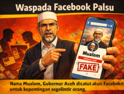 Facebook Palsu Catut Nama Mualem, Warga Diimbau Tak Percaya