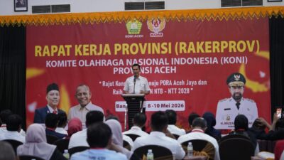 Sekda Aceh Buka Rakerprov KONI 2026, Fokus Pembinaan Atlet dan Tata Kelola Olahraga