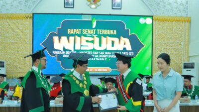 Mahasiswa Korea dan 14 Lulusan Asing Jalani Wisuda UIN Ar-Raniry