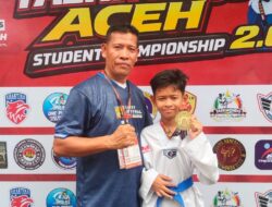 Atlet Muda Aceh Besar Muhammad Mizaj Maheer Raih Emas Taekwondo